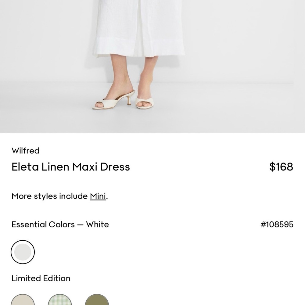 Aritzia Wilfred White Eleta Linen Maxi Dress - Picture 13 of 15